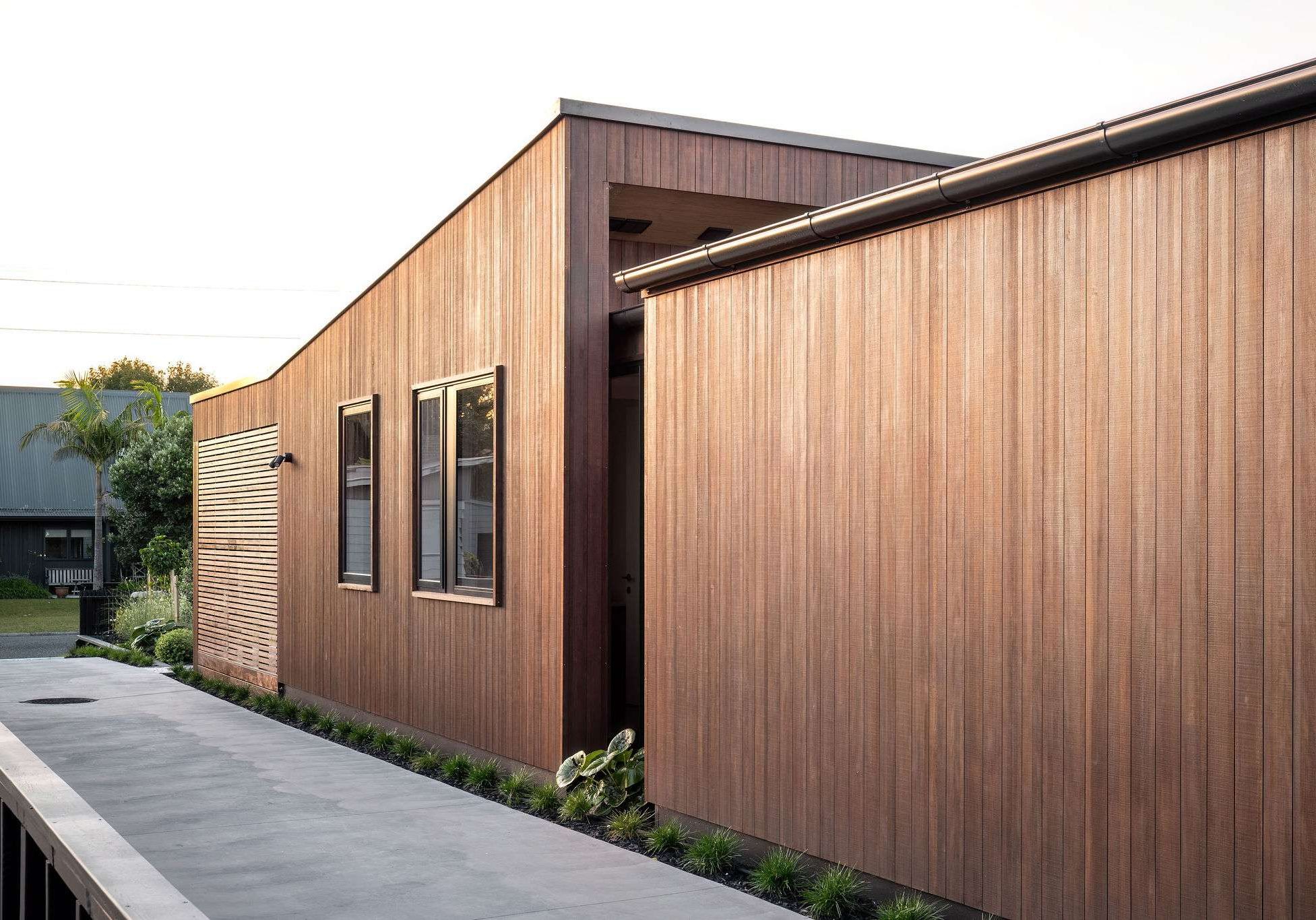 cedar cladded house